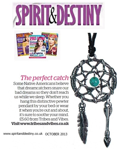 dream catcher necklace in Spirit Destiny mag october 2013