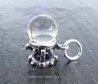 Crystal Ball Charm Sterling Silver