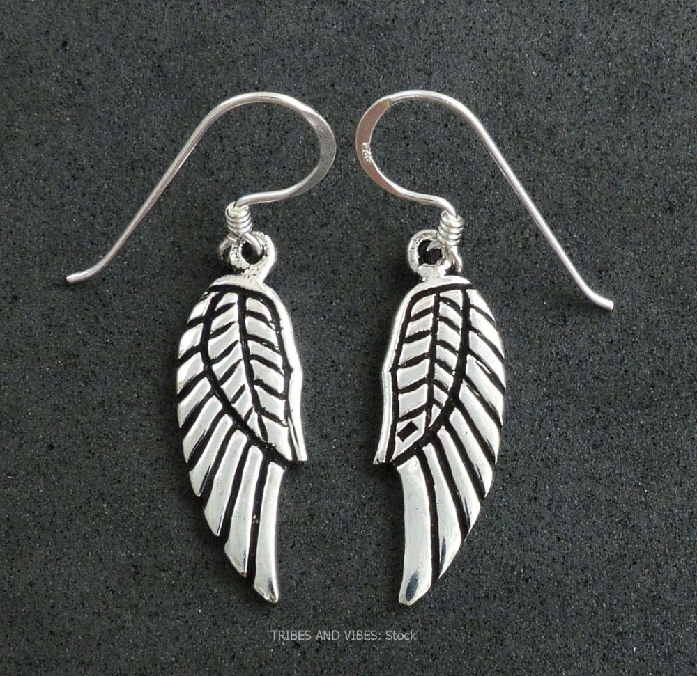 Angel / Fairy Wings Earrings 925 Sterling Silver (stock)