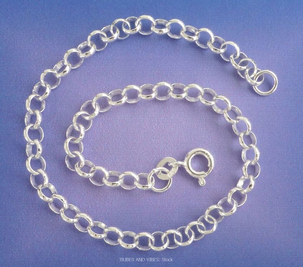 Belcher Charm Bracelet, 925 Sterling Silver 19cm (stock)