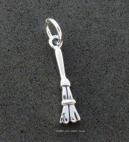 Besom Broomstick Charm Sterling Silver