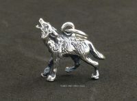 Wolf Charm Sterling Silver