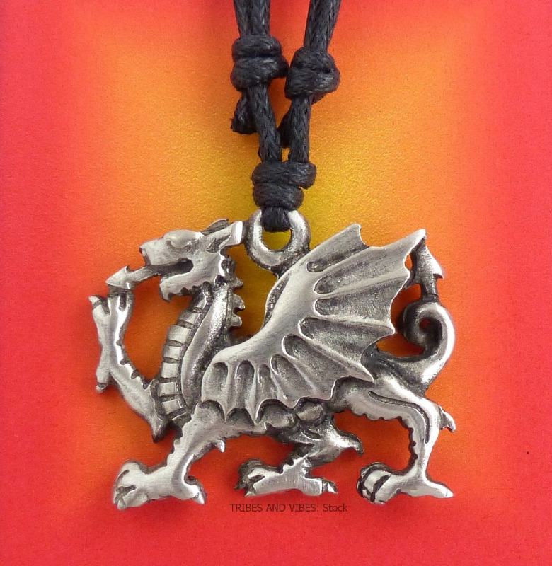 welsh dragon pendant necklace