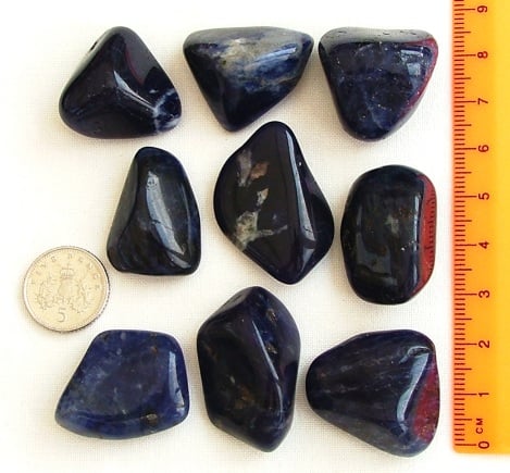 Sodalite Crystal Tumbled Stones, 20-25mm