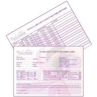 Client Record History Cards for Lash Lift - PACK OF 25