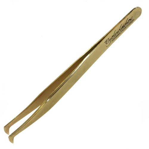 Rounded L Shape Volume Pick Up Tweezers Gold Plated SALE