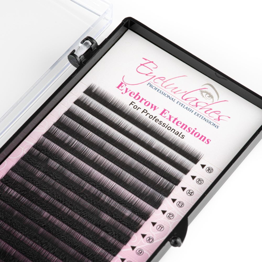 Eyebrow Extension Tray Black (or use for lower eyelid lashes), Mix Lengths 4-8mm SALE