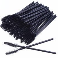 Brushes - Pack of 50 Disposable Mascara Brushes for Eyelash Extensions Black