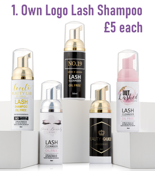 own logo lash shampoo