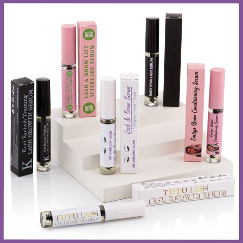 lash serums with boxes own logo