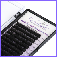<!-- 0000000000024 -->SILK Eyelash Extension Tray DD 0.07 x 13mm (Square Box/Thicker Adhesive Strip)  SALE