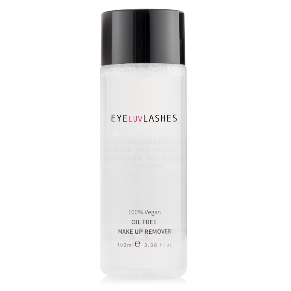 Oil Free Make Up Remover & Lash Cleanser for Eyelash Extensions - 100% VEGAN - New Formula 100ml