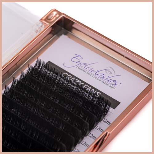FLASH SALE CRAZY FANS Easy Fanning Lashes C CURL 0.07 MIX Tray (11-14 Lengths) 16 Lines