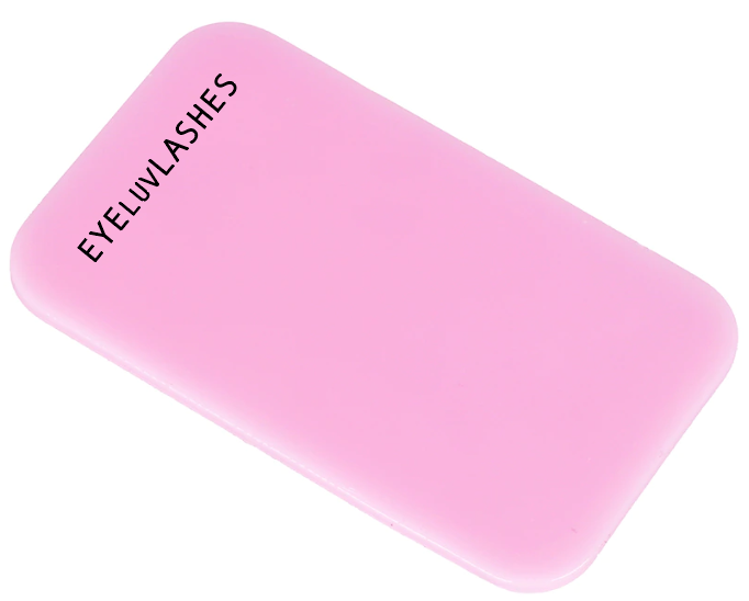 Silicon Eyelash Pad Holder ideal for Pro-Mades on Strips & Loose (Pink) 9cms x 5.5cms