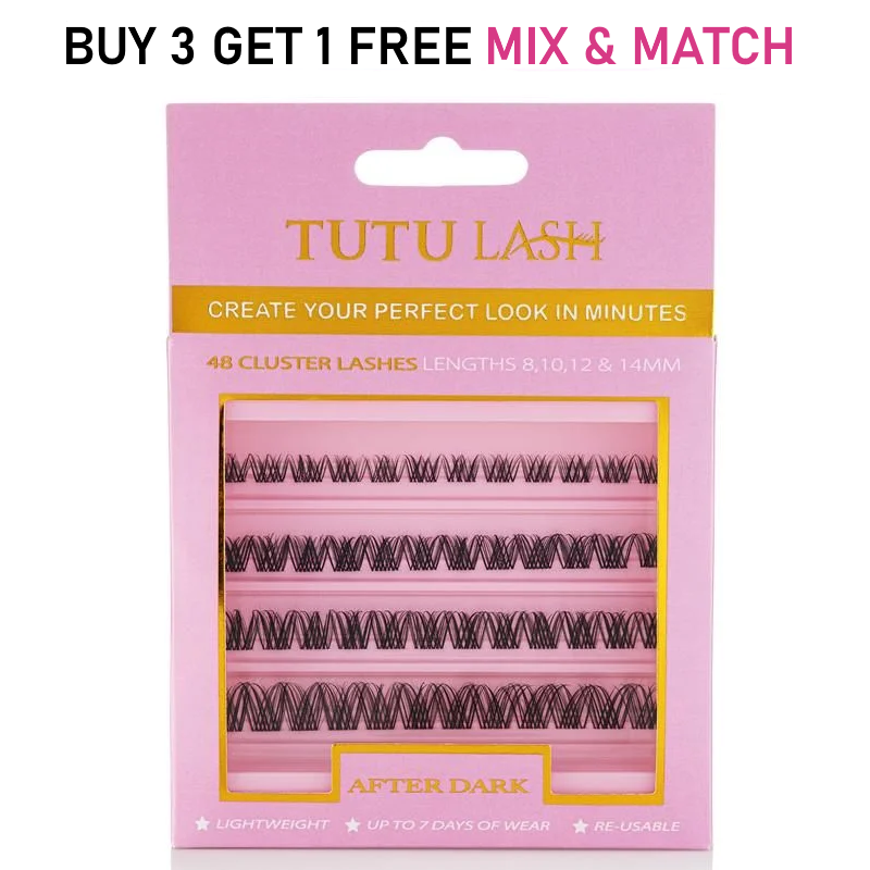 TUTU LASH After Dark Cluster Lashes 48 Lash Cluster Box, Re-usable clusters