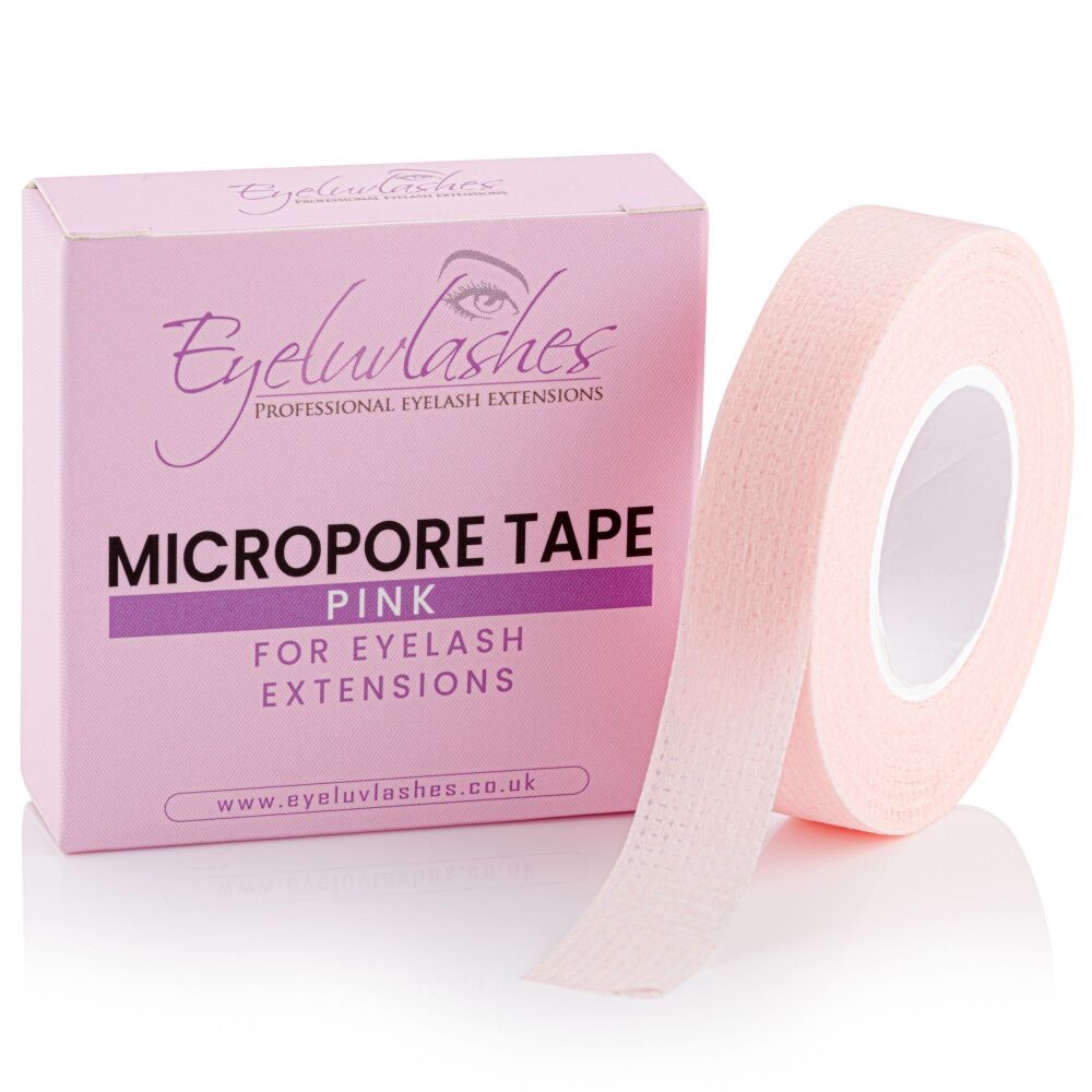 PRODUCT OF THE WEEK 5 x PINK MICROPORE TAPE - PINK (Anti-allergy/Perforated) - for eyelash extensions 1.25cm Width x 9m Length