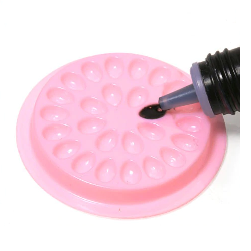 MAX VALUE PACK 100 x Disposable Glue Palette Pink (26 hole flower palette) 