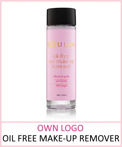 own logo oil free make up remover