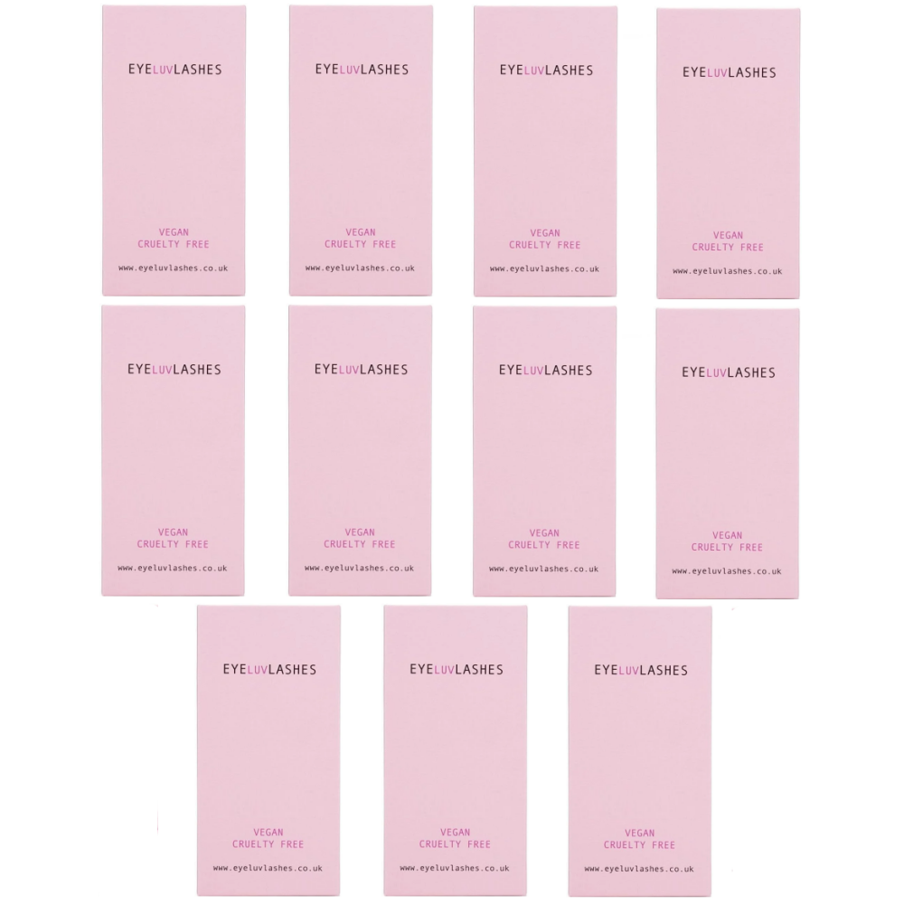 Bundle Box No.31 - 11 x Silk Cardboard Trays C CURL 0.03 MEGA VOLUME 12 Line Lash Trays - See description for details