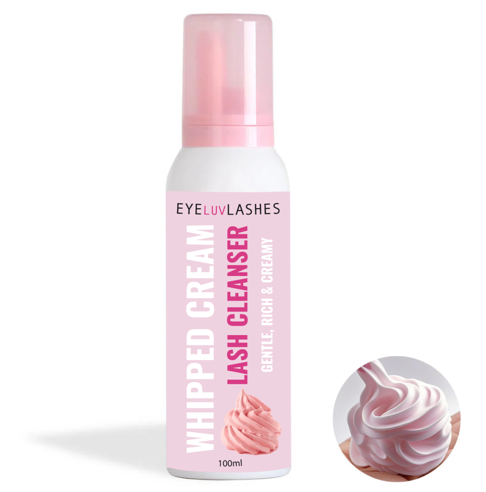 New 100ml Whipped Lash Shampoo / Lash Cream Mousse Cleanser - PACK OF 10 (Own Logo) - £7 per bottle