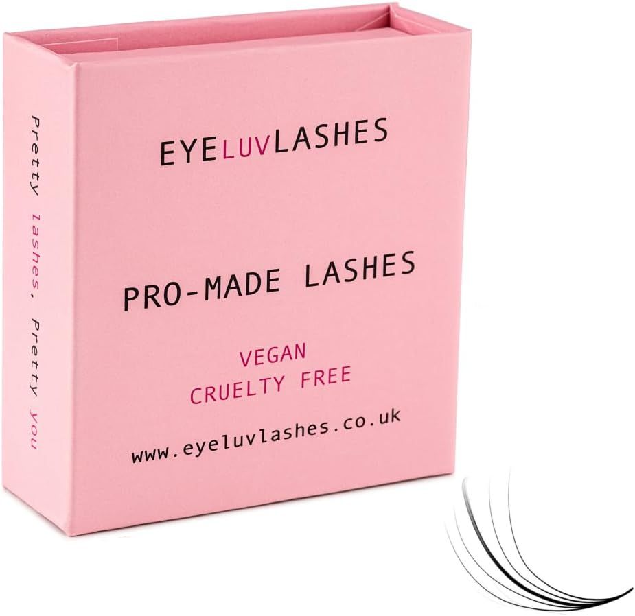 5D Eyelash Pro Made Wispy Lashes 500 x Loose Fans (SALE PREVIOUS PACKAGING) Handmade Lash Fans Pointed Base Promade Lashes