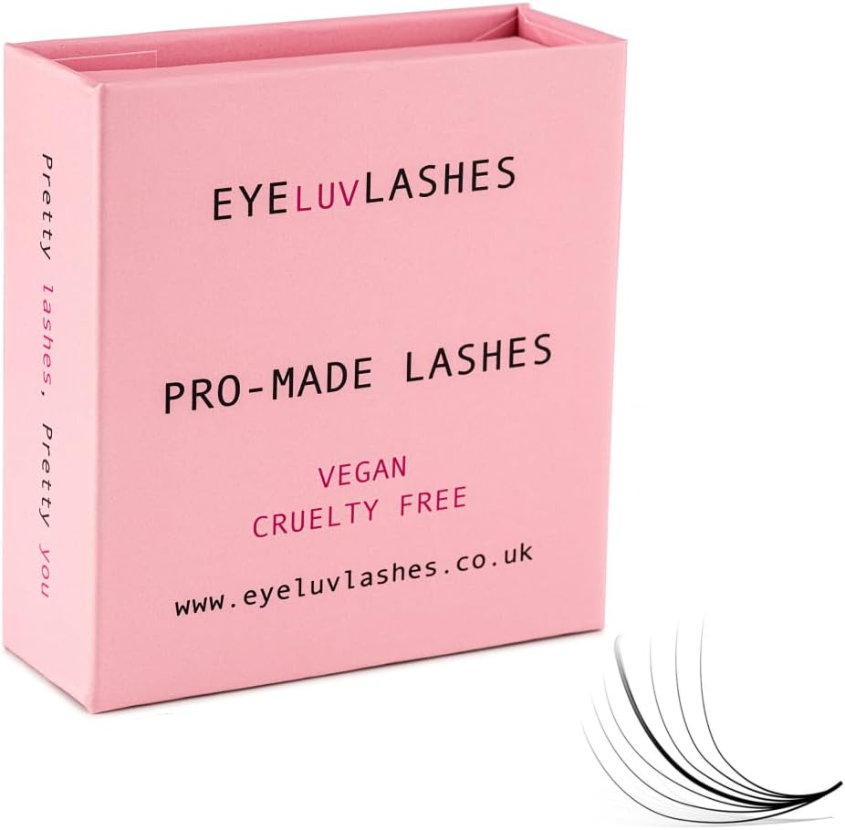 7D Eyelash Pro Made Wispy Lashes 500 x Loose Fans (SALE PREVIOUS PACKAGING) Handmade Lash Fans Pointed Base Promade Lashes
