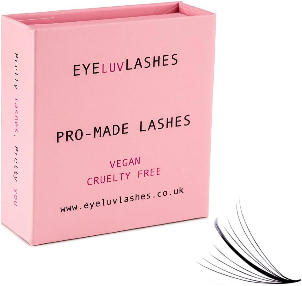 9D Eyelash Pro Made Wispy Lashes 500 x Loose Fans (SALE PREVIOUS PACKAGING) Handmade Lash Fans Pointed Base Promade Lashes
