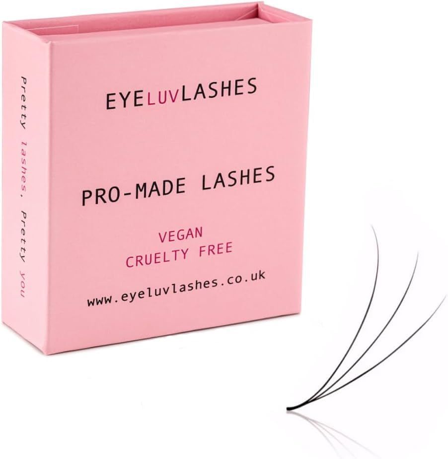 3D Eyelash Pro Made Lashes 500 x Loose Fans (SALE PREVIOUS PACKAGING) Handmade Lash Fans Pointed Base Promade Lashes Individual