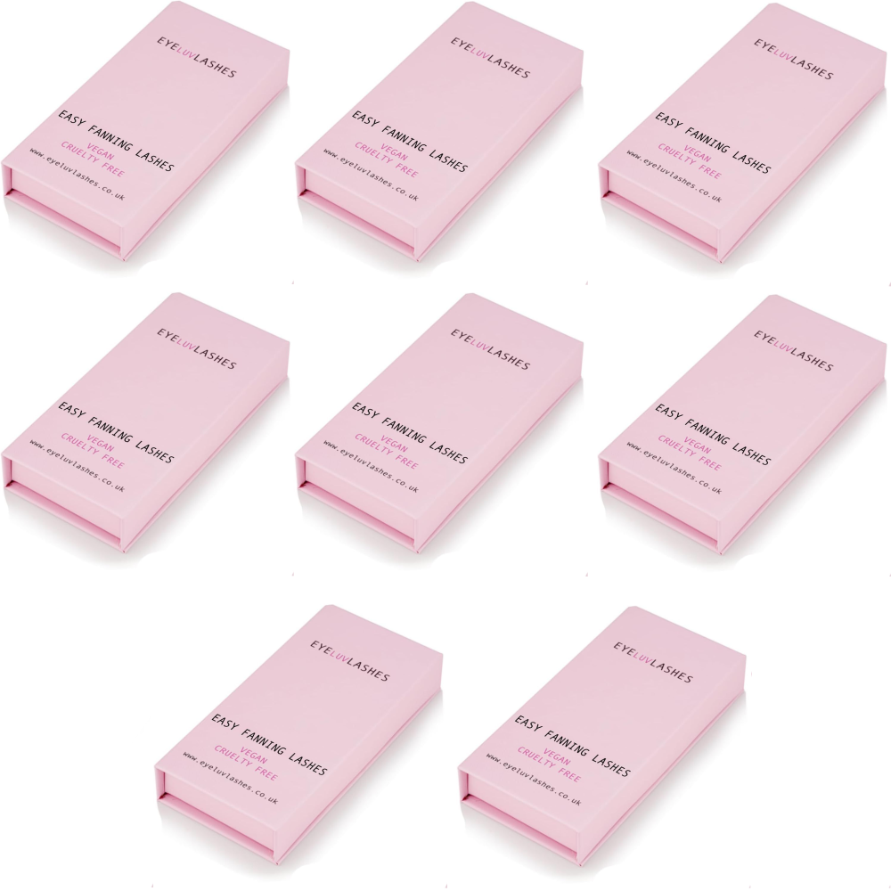 Bundle Box 153 - 8 x EASY FAN CC 0.05 (Mix/8/9/10/13/14/15) Lash Trays - See description for details