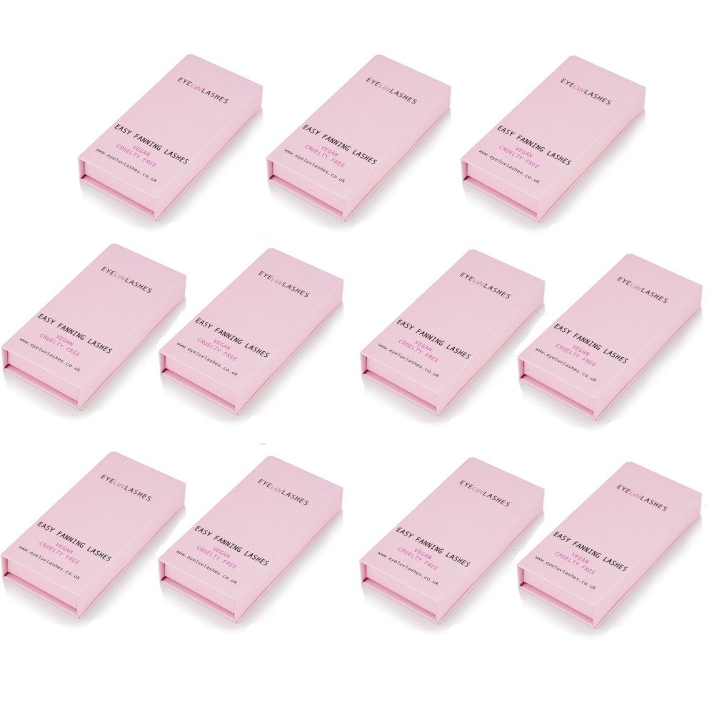 Bundle Box 181 - 11 x EASY FAN D 0.05 D 0.07 (8/9/10/11/12/15/17) Lash Trays - See description for details