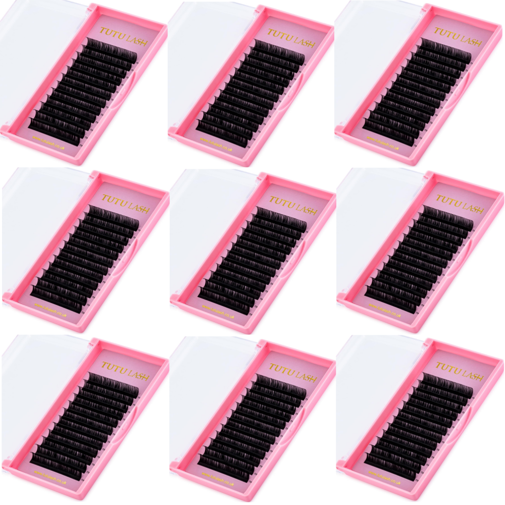Bundle Box 347 - 9 x CC CURL CLASSIC MINK TUTU LASH TRAY (8/9/10/11/12/16/17) - See Description for Details