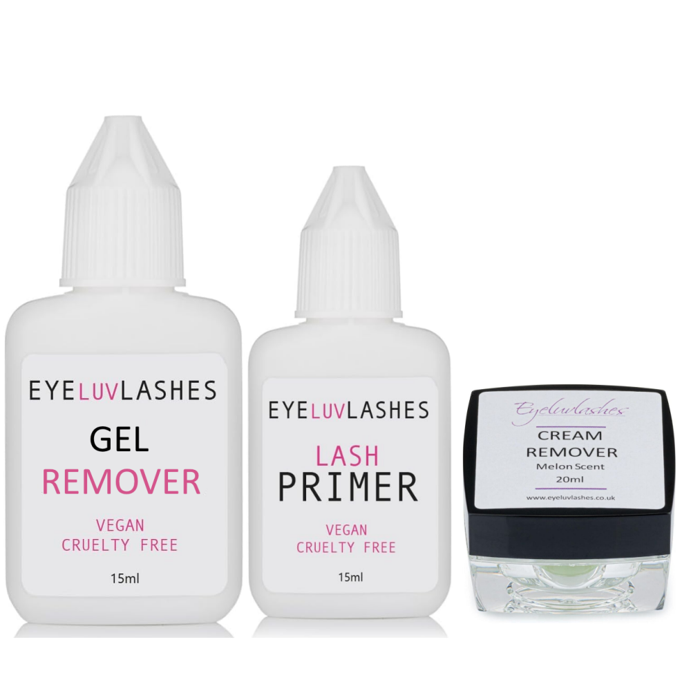 5 x Mix & Match Lash Primer / Gel Remover / Cream remover (£5 each - usual price £9)
