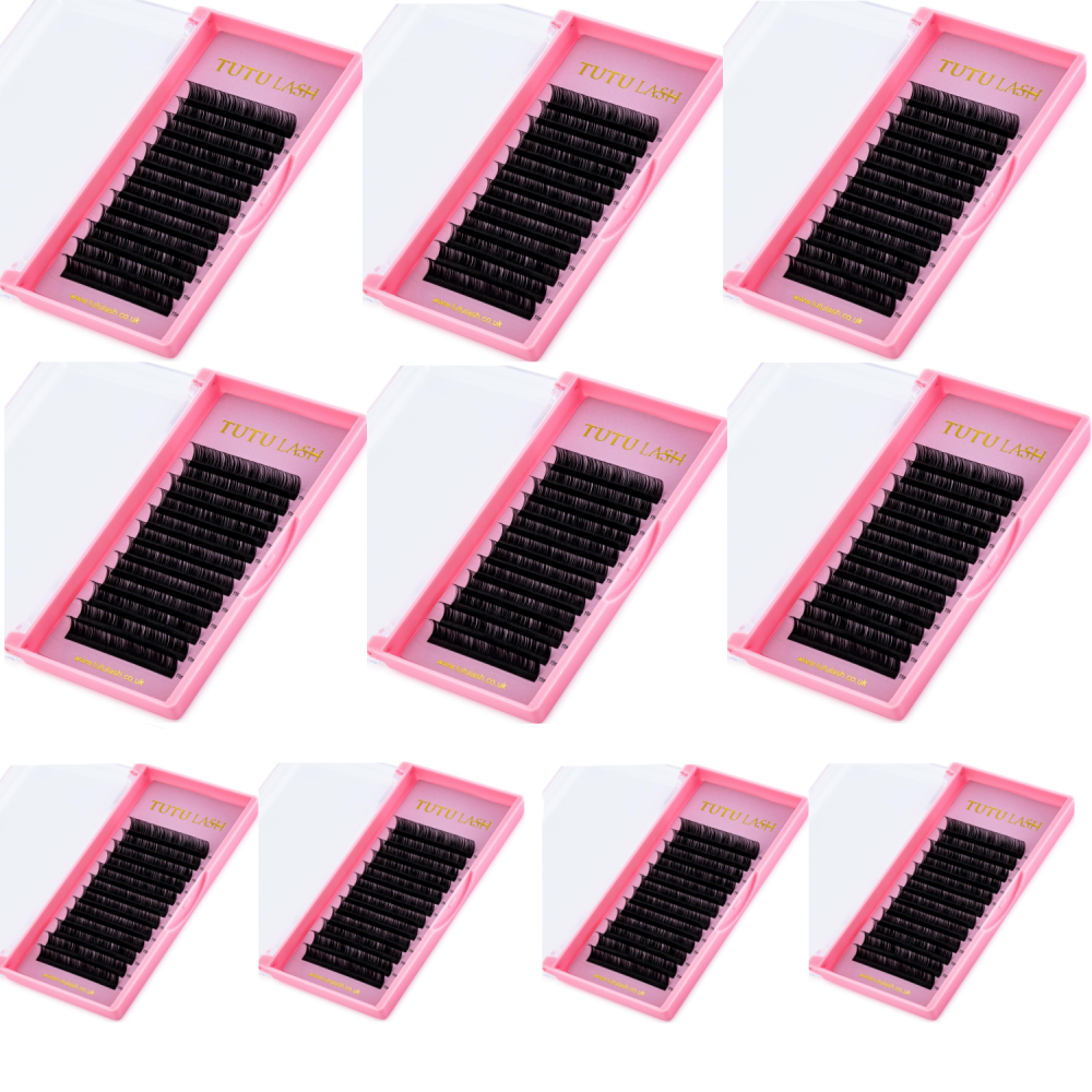 Bundle Box 509 - 10 x C CURL 0.15 0.20 CLASSIC MINK TUTU LASH TRAY (9/12/13/14/15/16/17) - See Description for Details