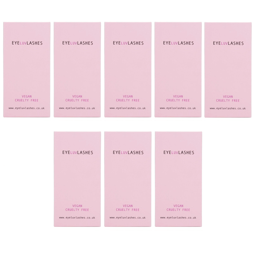 Bundle Box No.603 - 8 x Silk Cardboard Trays C CURL 12 Line Lash Trays - See description for details