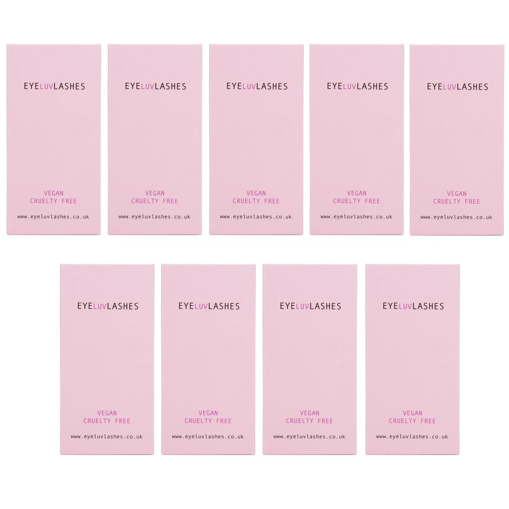 Bundle Box No.604 - 9 x Silk Cardboard Trays C CURL 12 Line Lash Trays - See description for details