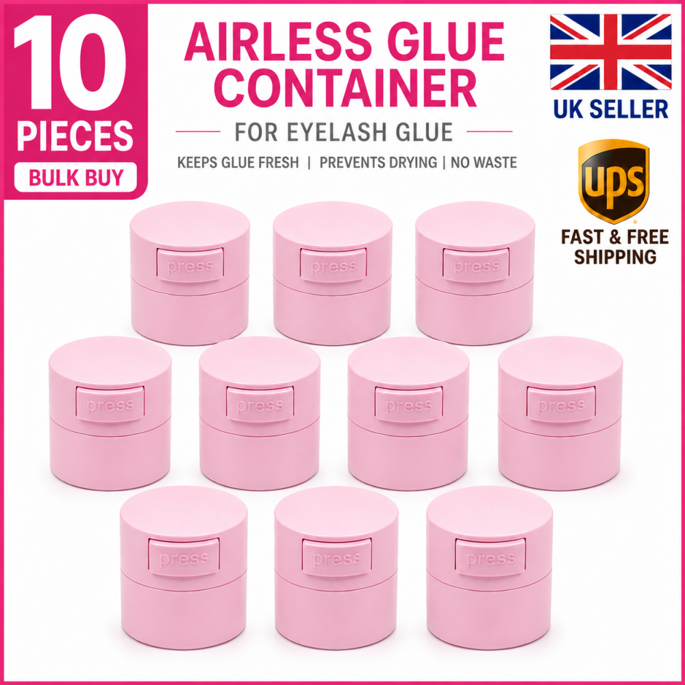 Bundle Box 122 - 10 x Vacuum Sealed Glue Containers for Eyelash Extension Adhesive