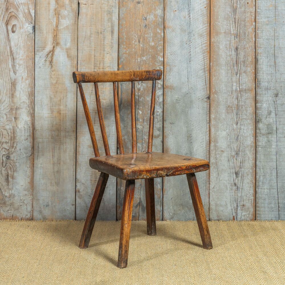 Primitive back stool