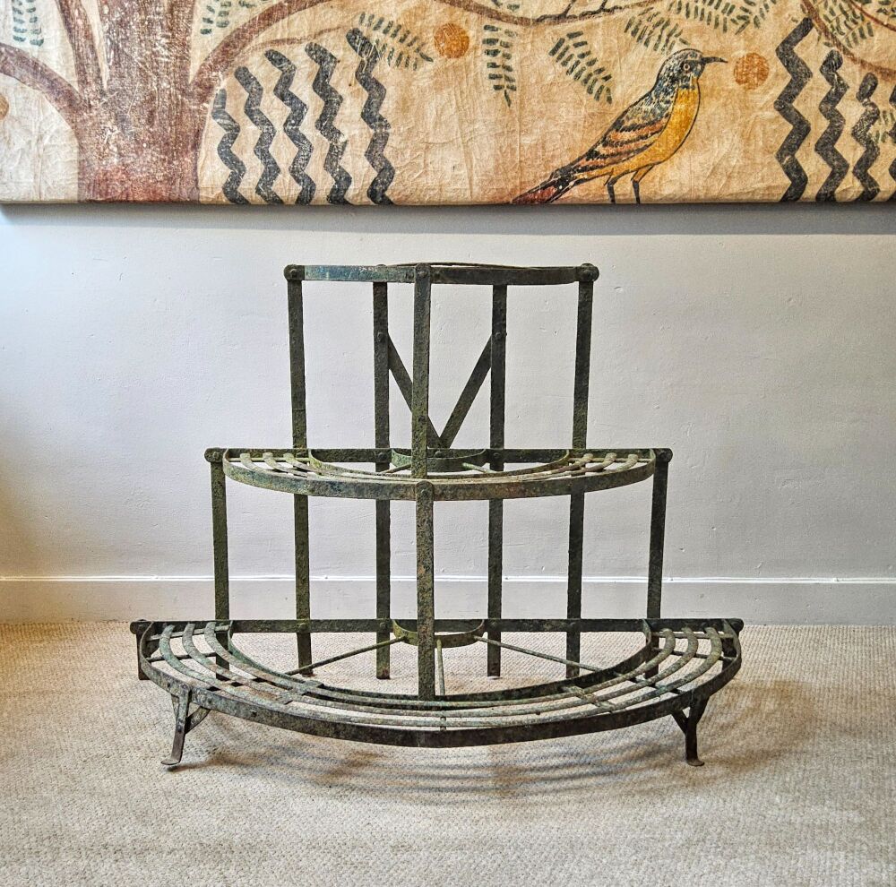 Demi lune plant stand