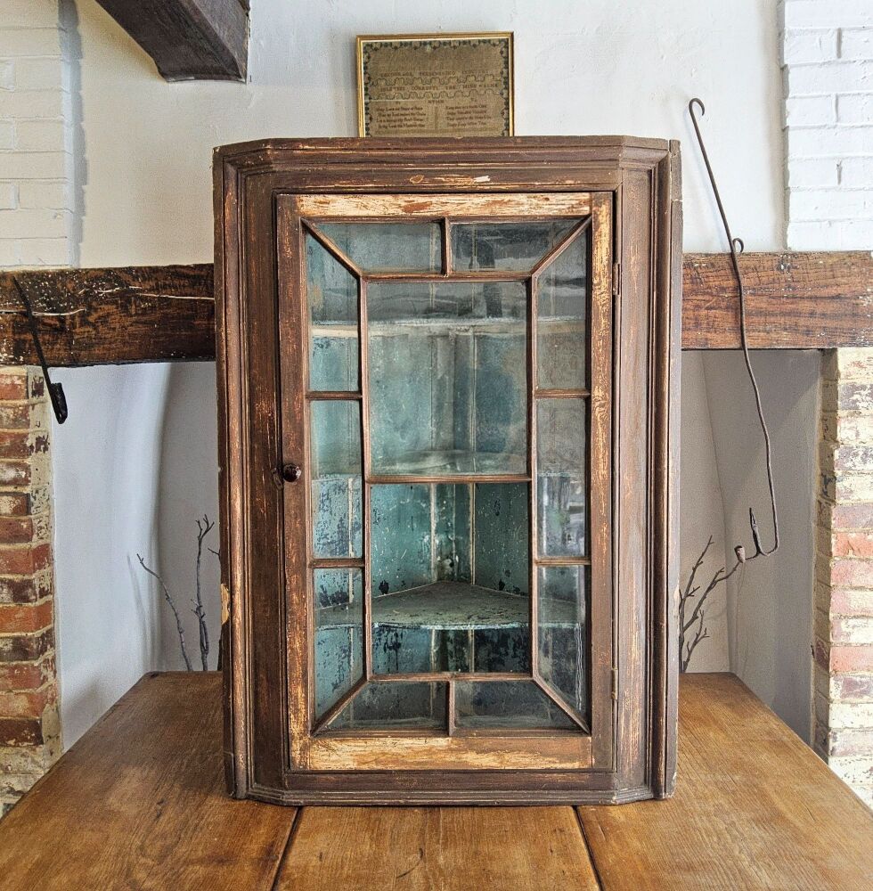 Painted corner cupboard