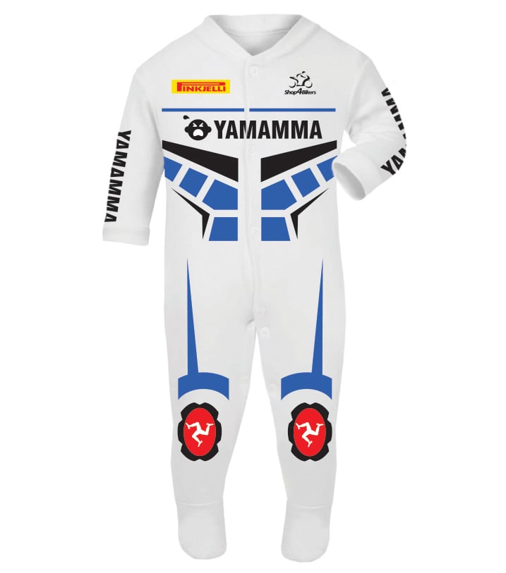 Motorcycle Baby grow babygrow Yamamma 2016 White Baby Race Suit