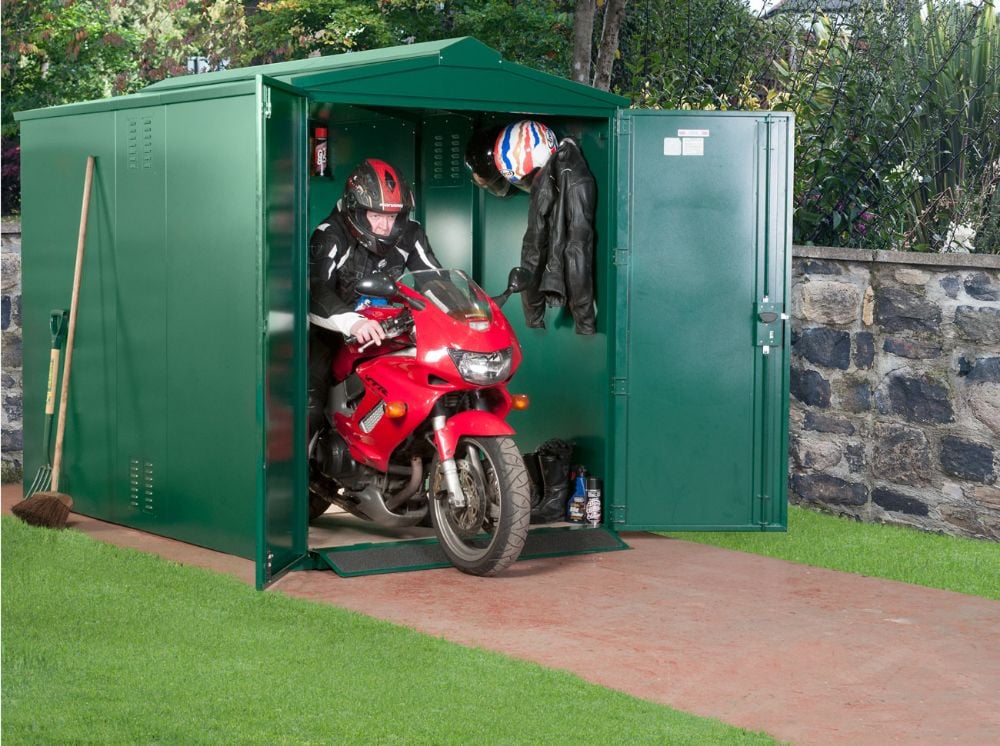 Motorcycle garages, Scooter Stores & security