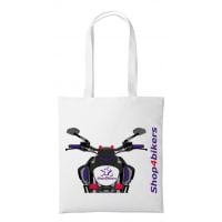1-Shop4bikers nutshell white tote bag canvas shoulder lengthen shopping bag 