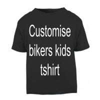 1- Personalised kids childrens black t shirt biker motorcycle present gift ideal