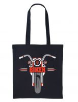 1- Red black motorcycle bike nutshell black tote canvas shoulder shopping bag