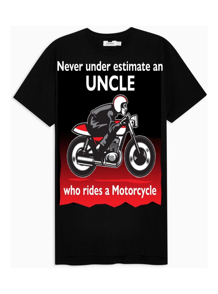 Never under estimate an Uncle who rides a motorcycle mens black tshirt t-shirt