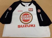 Motorcycle retro Suzuki Lucky Strike logo tshirt with Motul & Yoshimura logos