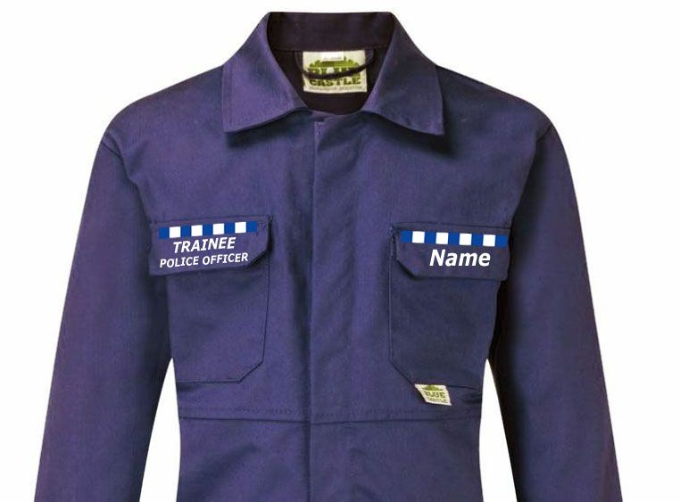 Kids children boiler suit overalls coveralls customise traniee police officer