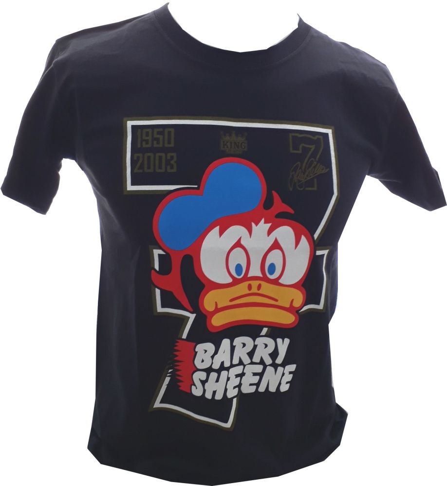 A - Barry Sheene Number 7 Retro Logo Design mens T-shirt Tee Black
