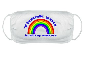 Thank you to all keyworkers face mask cover reusable washable comfy fit