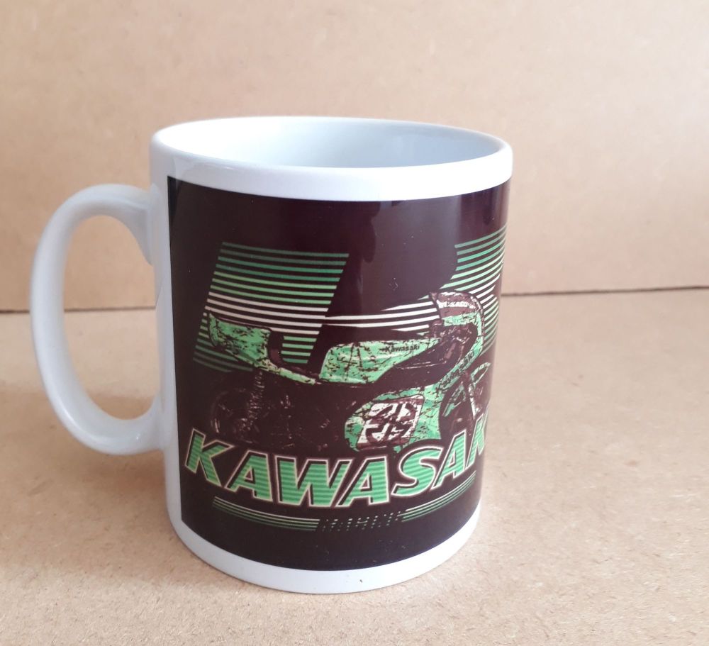 Kawasaki Racing Retro Classic 80's Design Ceramic Mug 10oz